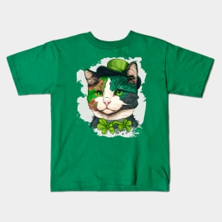 Cat Lover St. Patrick's Day Kids T-Shirt